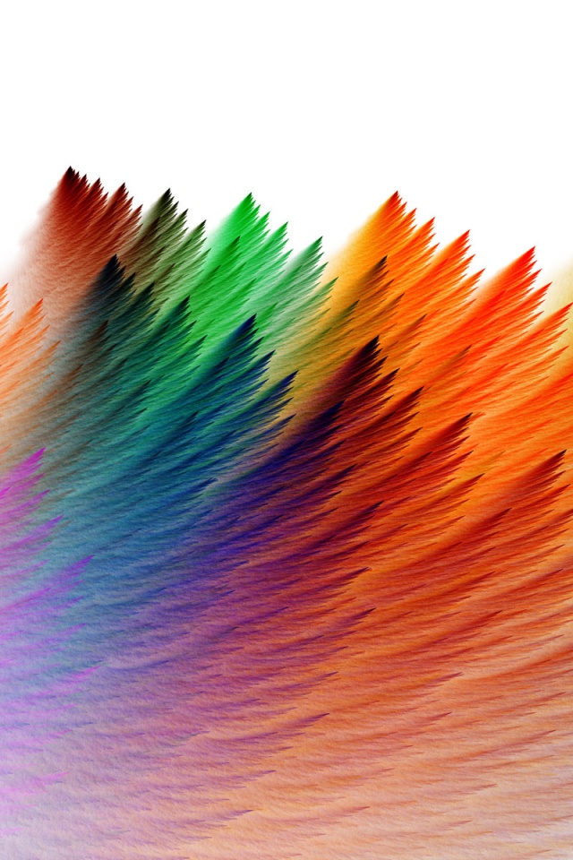 Colorful Feathers Abstract