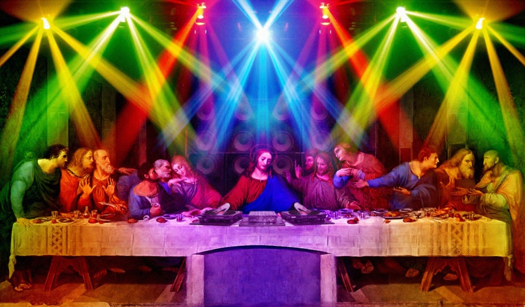 Colorful Funny Djs Last Rainbows Jesus Christ Scenes Sacreligious