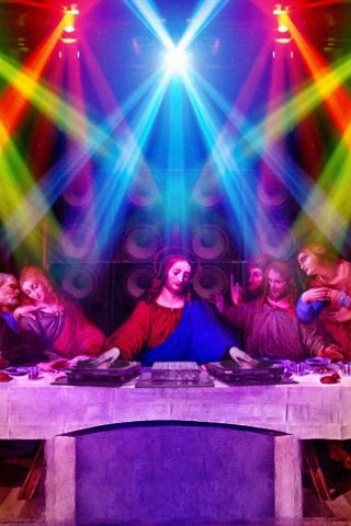 Colorful Funny Djs Last Rainbows Jesus Christ Scenes Sacreligious