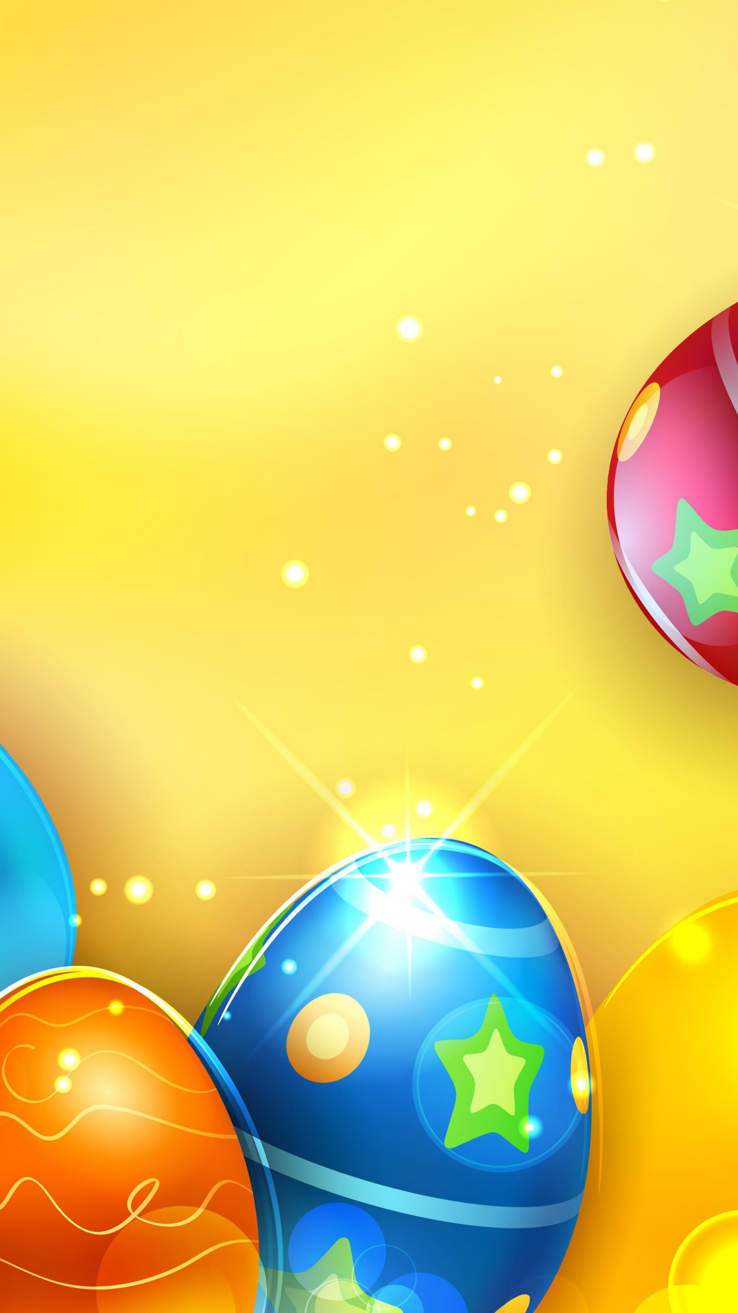 Colorful Shiny Easter Eggs