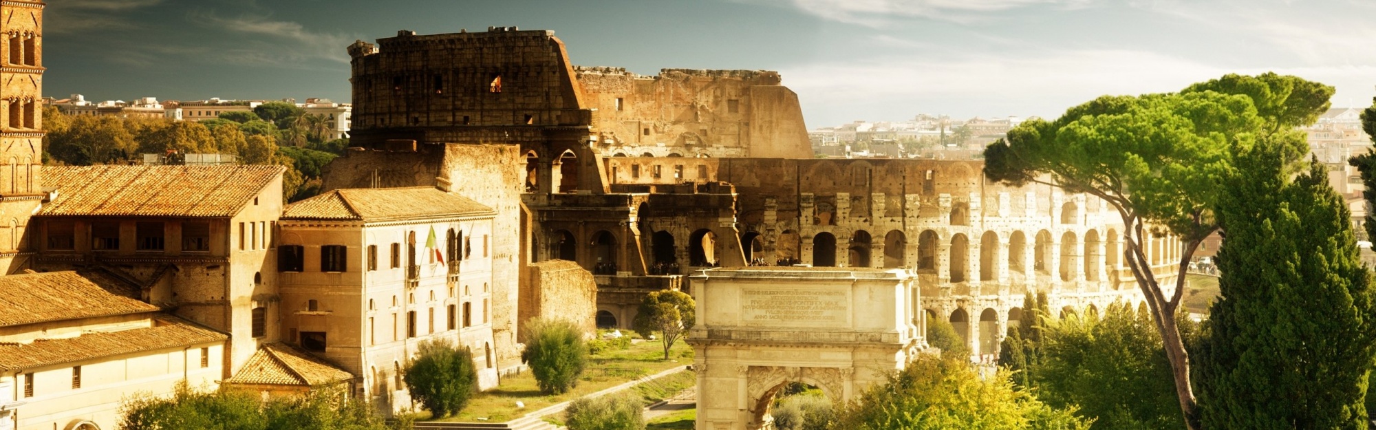 Colosseum Arch Of Constantine Rome Italy