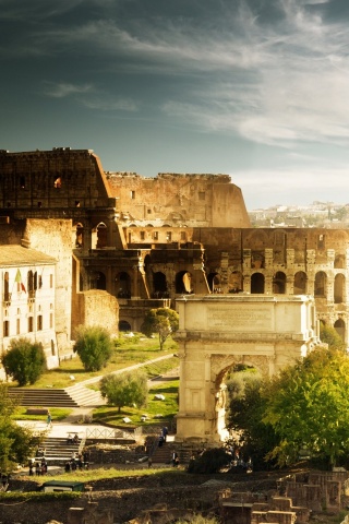 Colosseum Arch Of Constantine Rome Italy