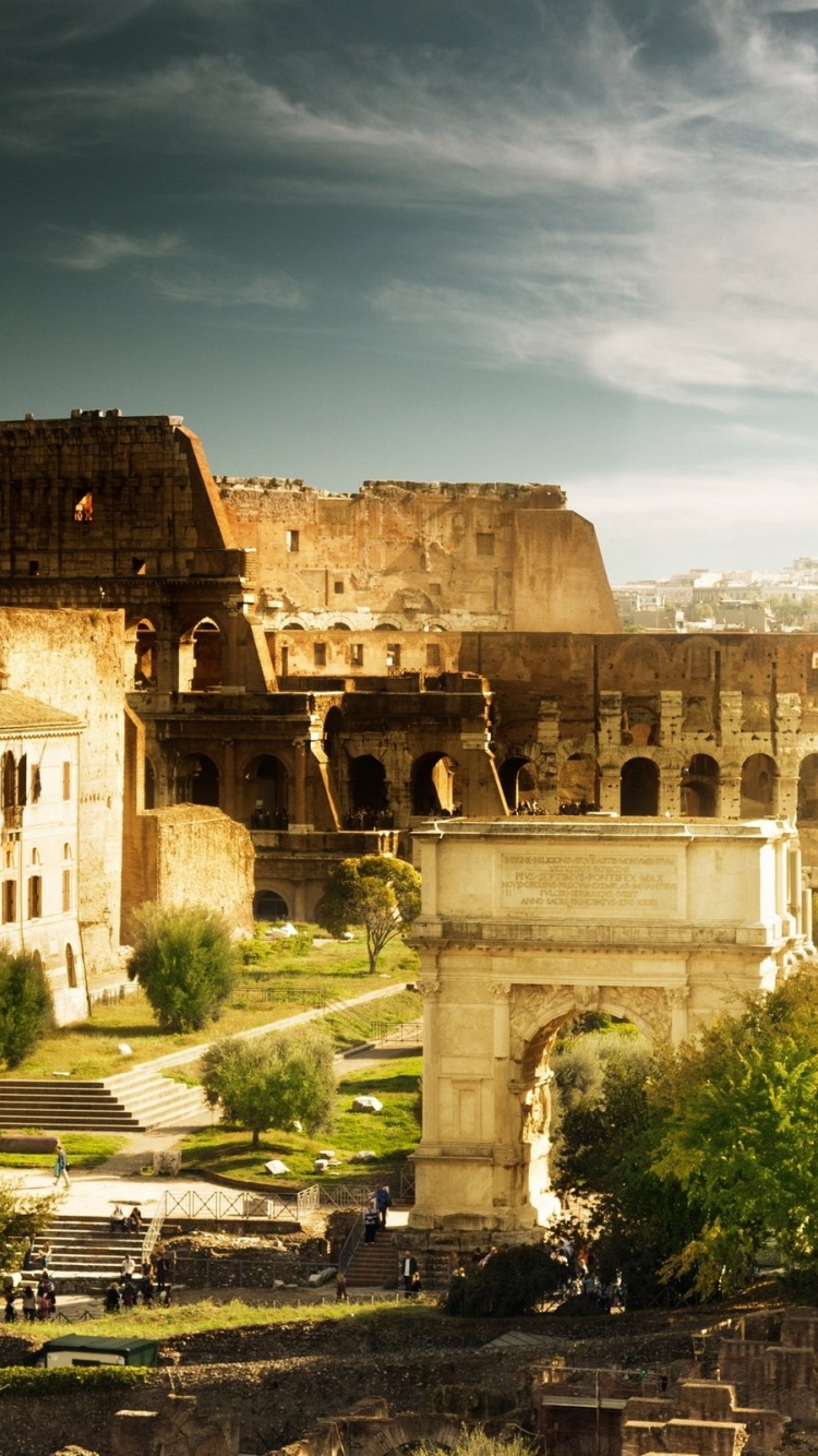 Colosseum Arch Of Constantine Rome Italy