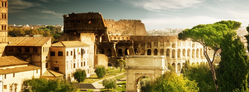 Colosseum Arch Of Constantine Rome Italy