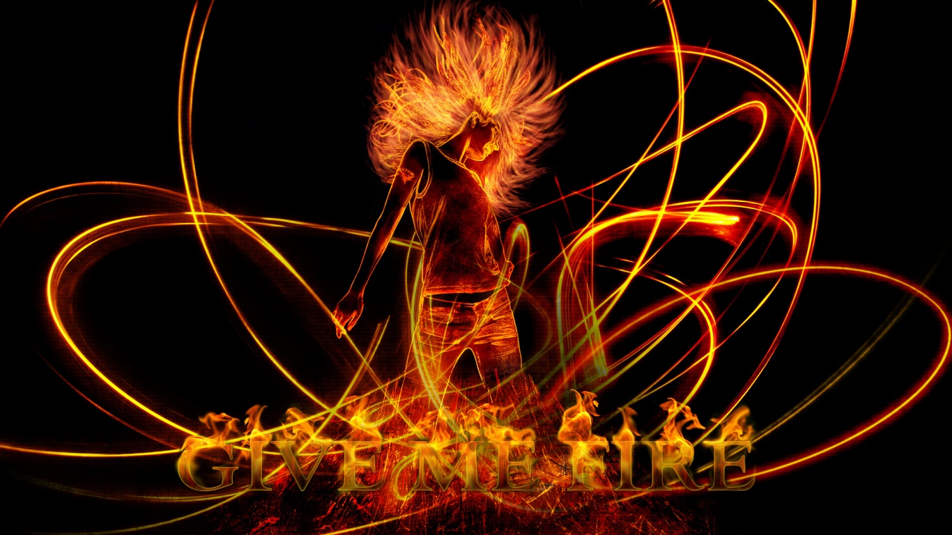 Cool Abstract Fiery Dance