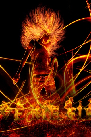 Cool Abstract Fiery Dance