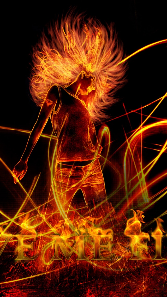 Cool Abstract Fiery Dance