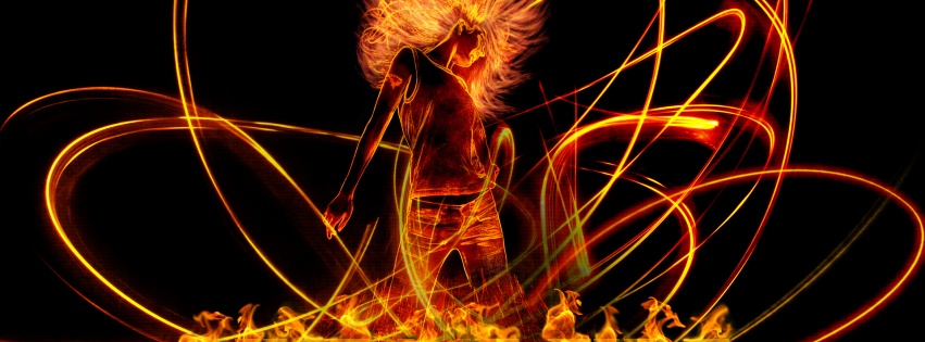 Cool Abstract Fiery Dance