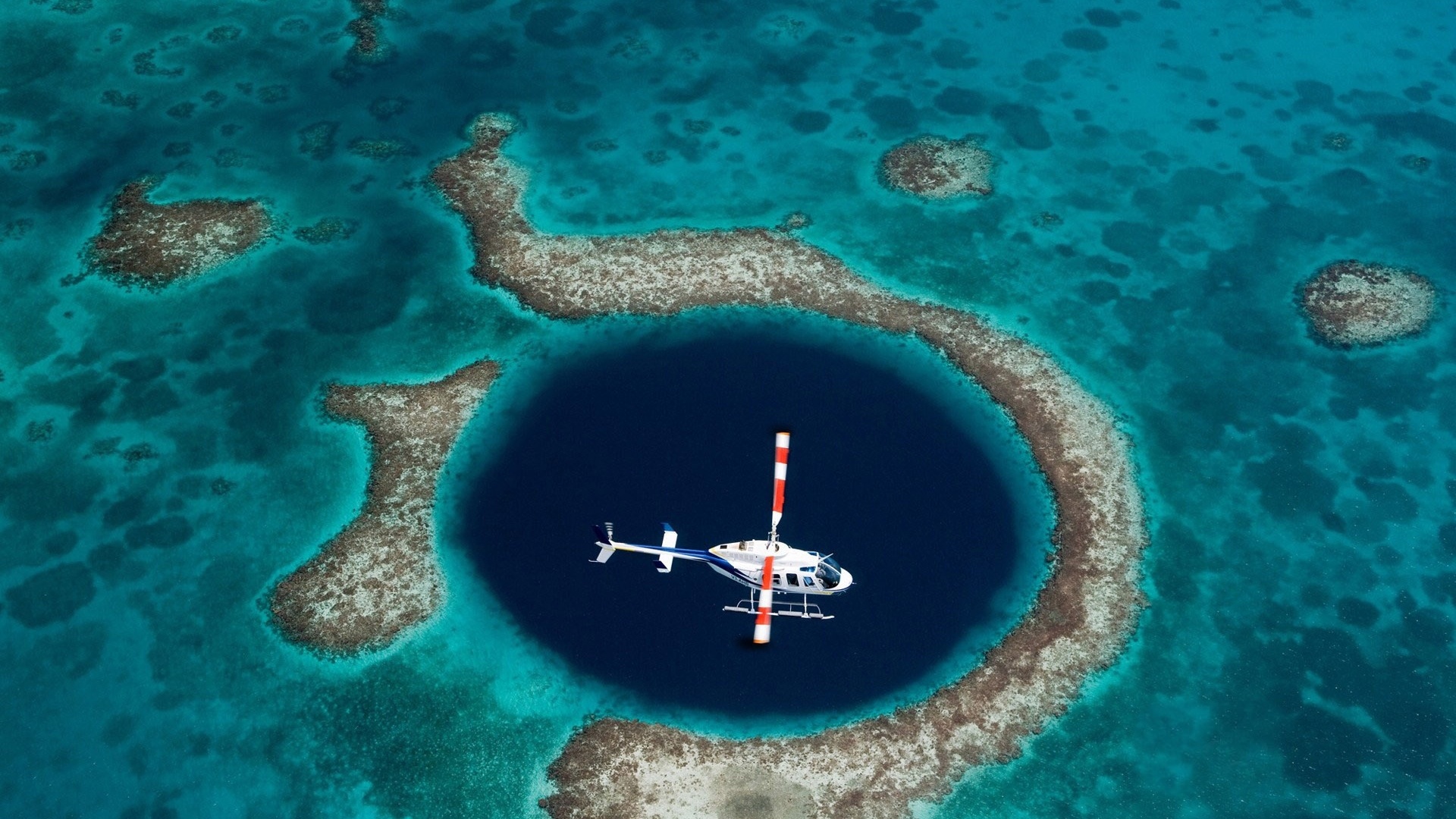 Copter Over Belice Ocean Meer Vacation Urlaub Holiday