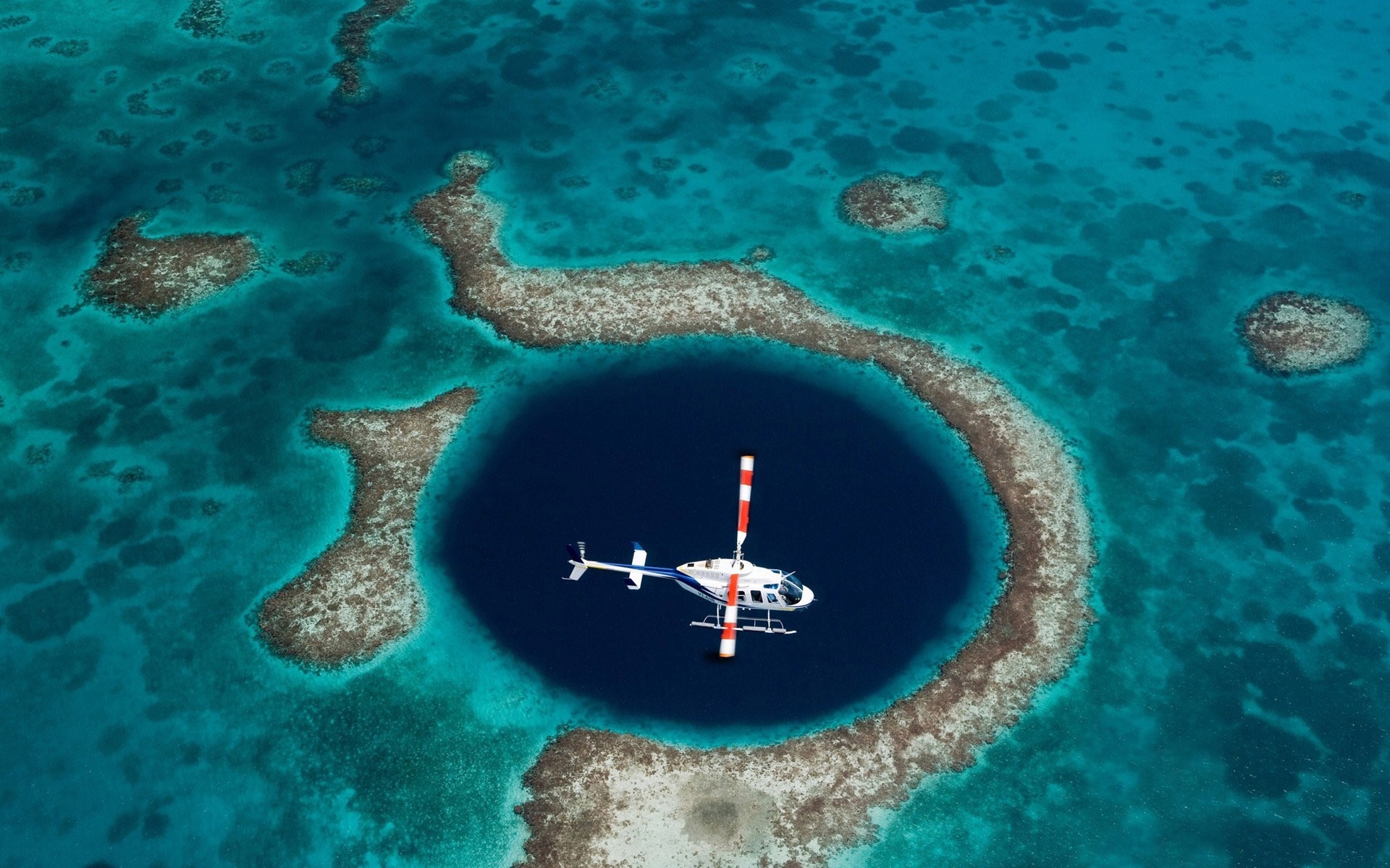 Copter Over Belice Ocean Meer Vacation Urlaub Holiday