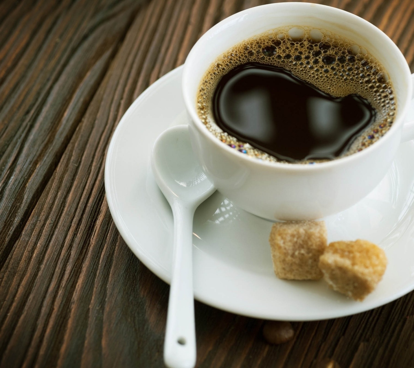 Cup Of Coffee And Sugar Cubes