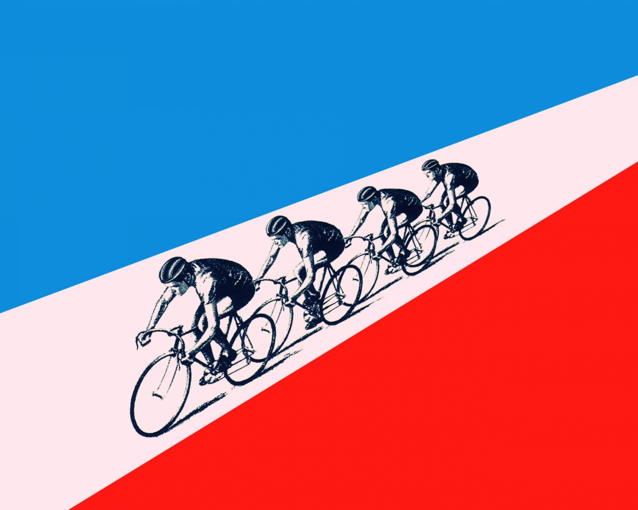 Cyclists Racing