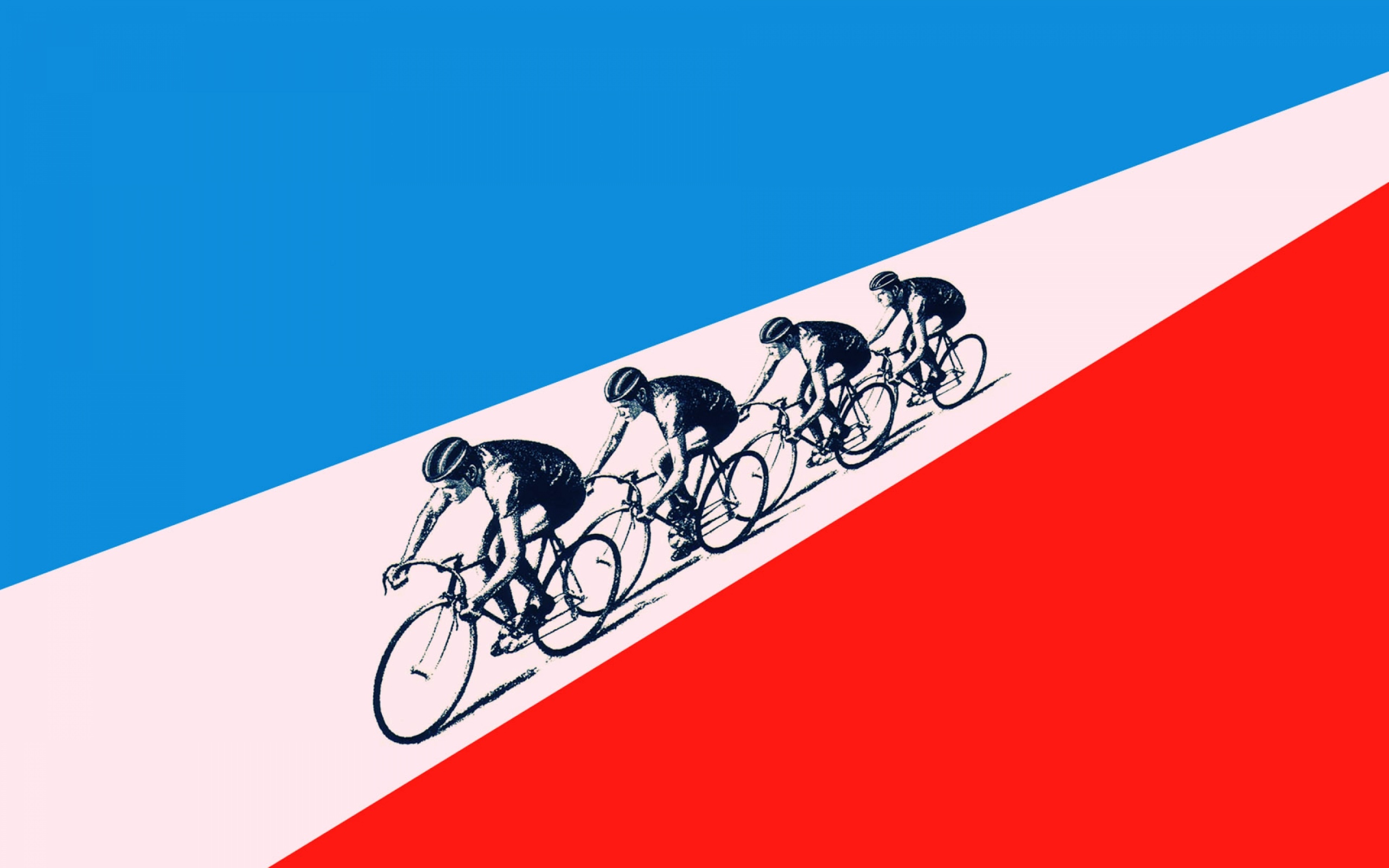 Cyclists Racing