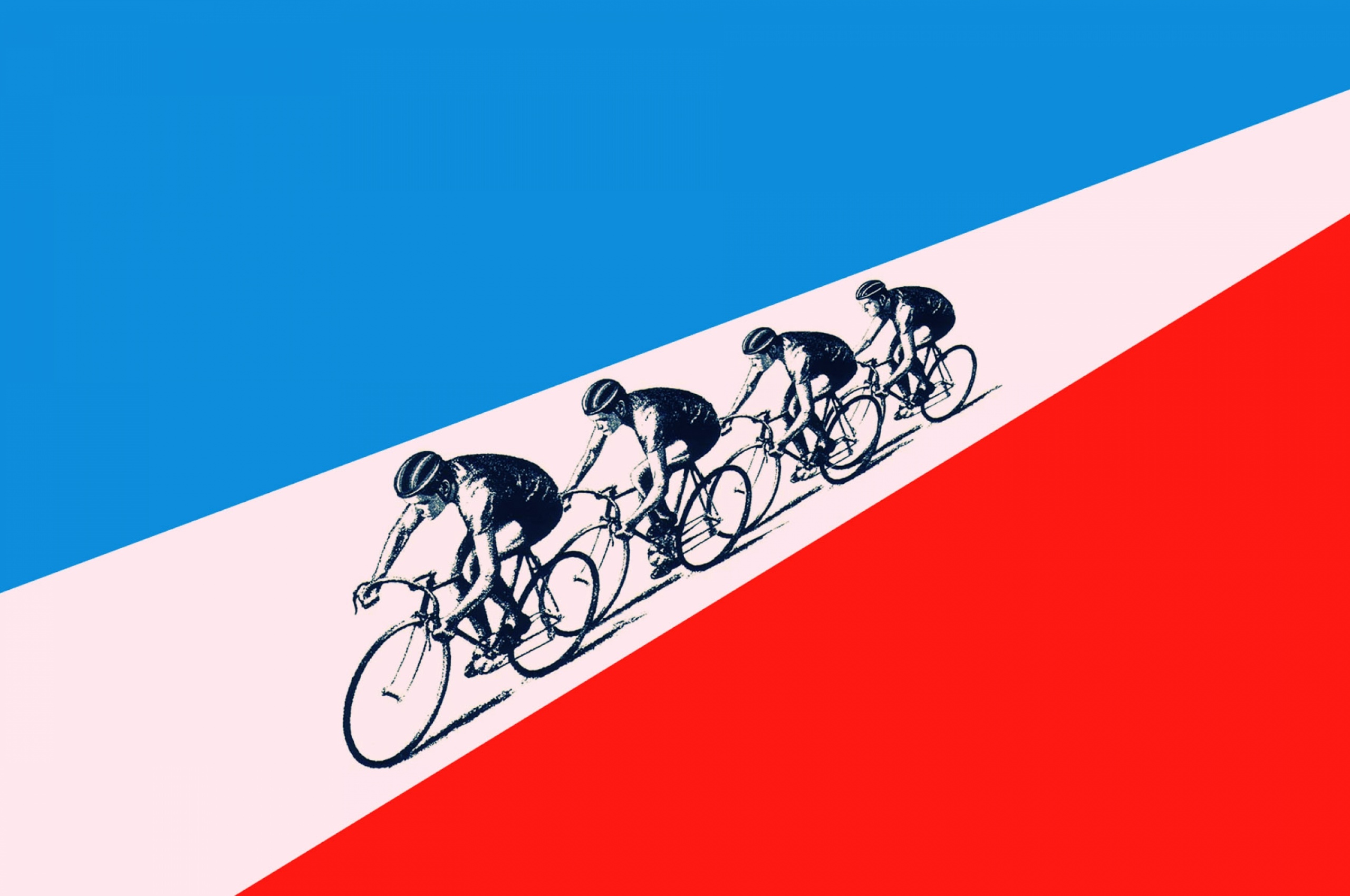 Cyclists Racing