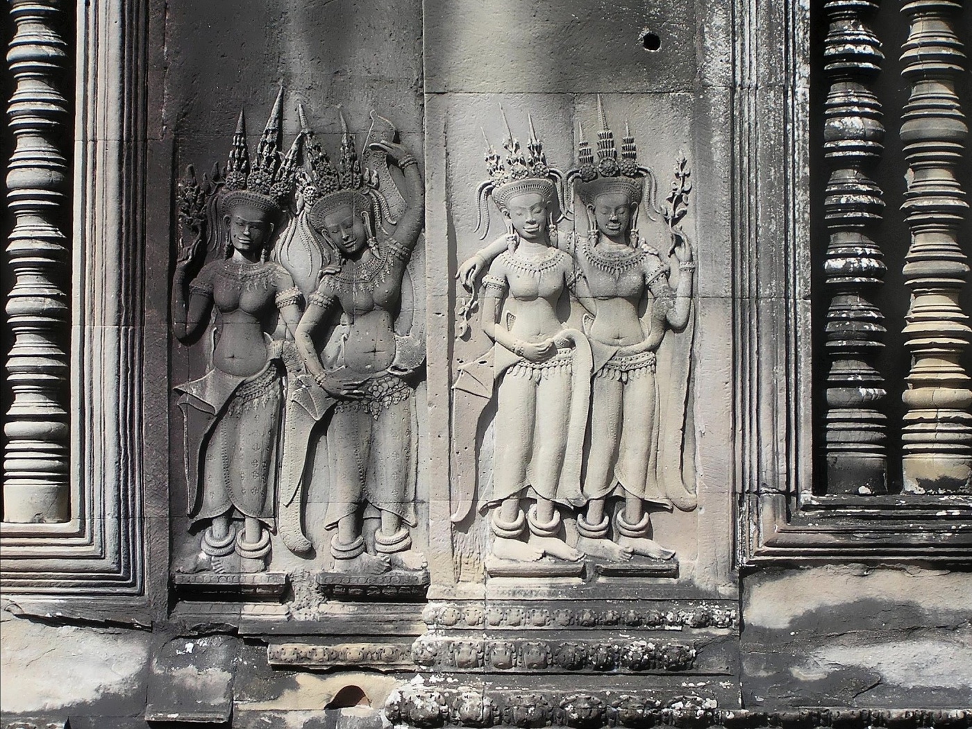 Devatas Stone Carvings Angkor Wat Siem Reap Cambodia