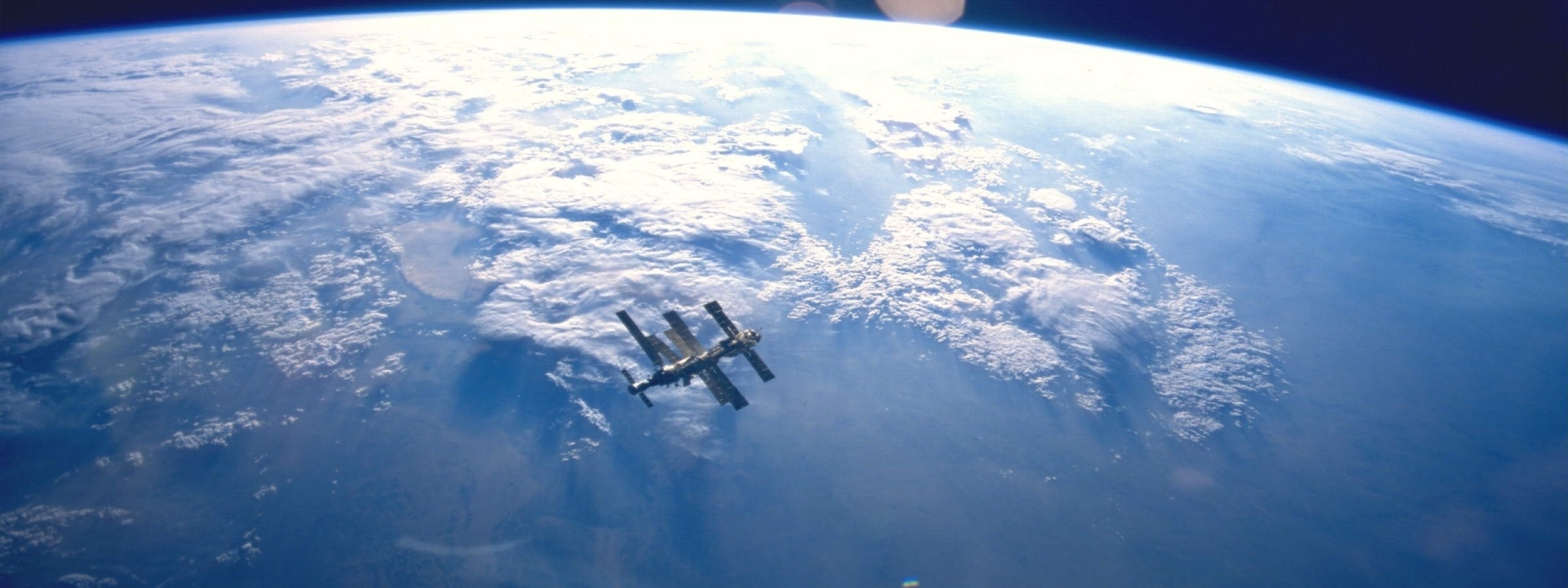 Earth And Space Station Mir