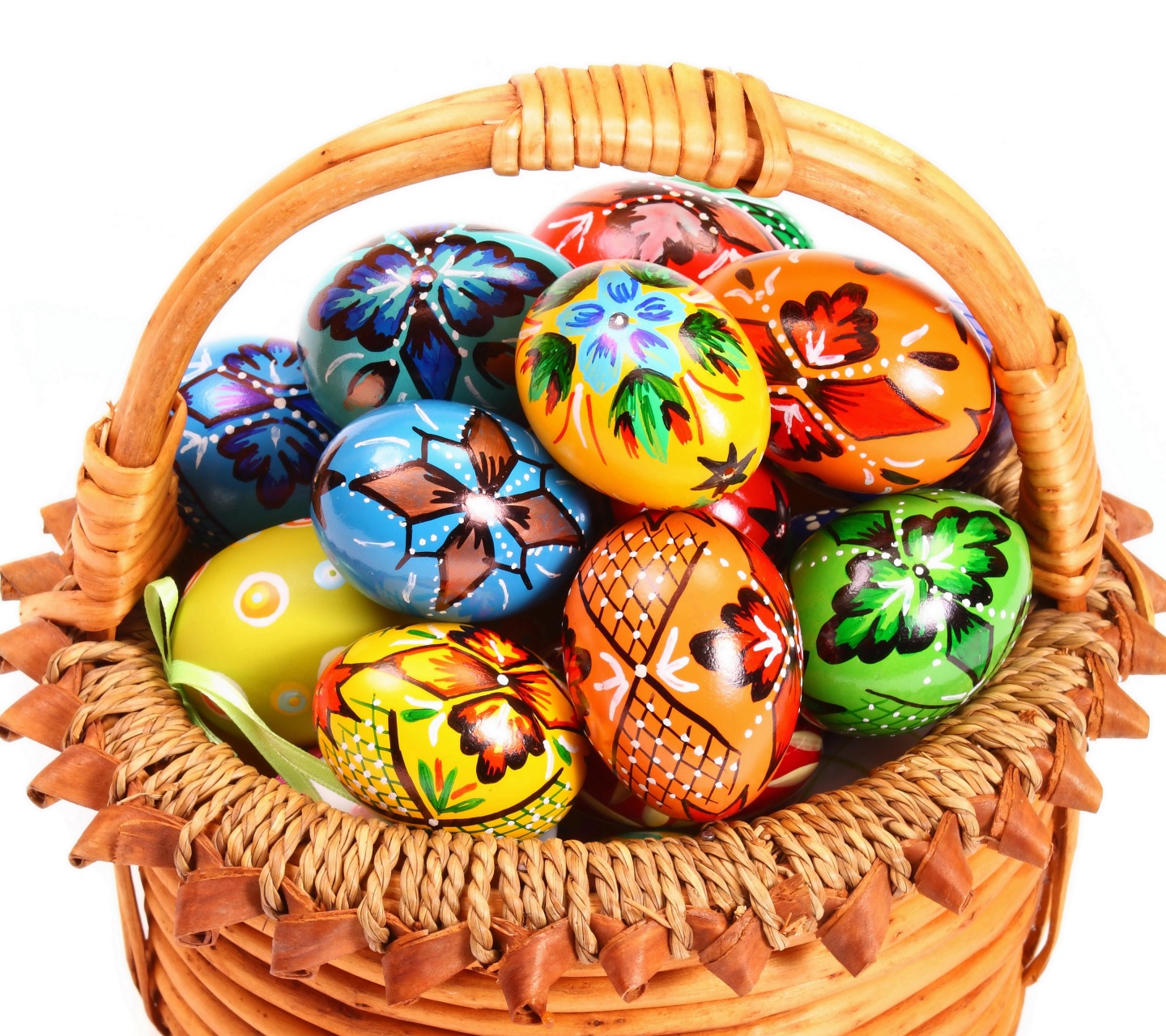 Easter Basket Of Eggs