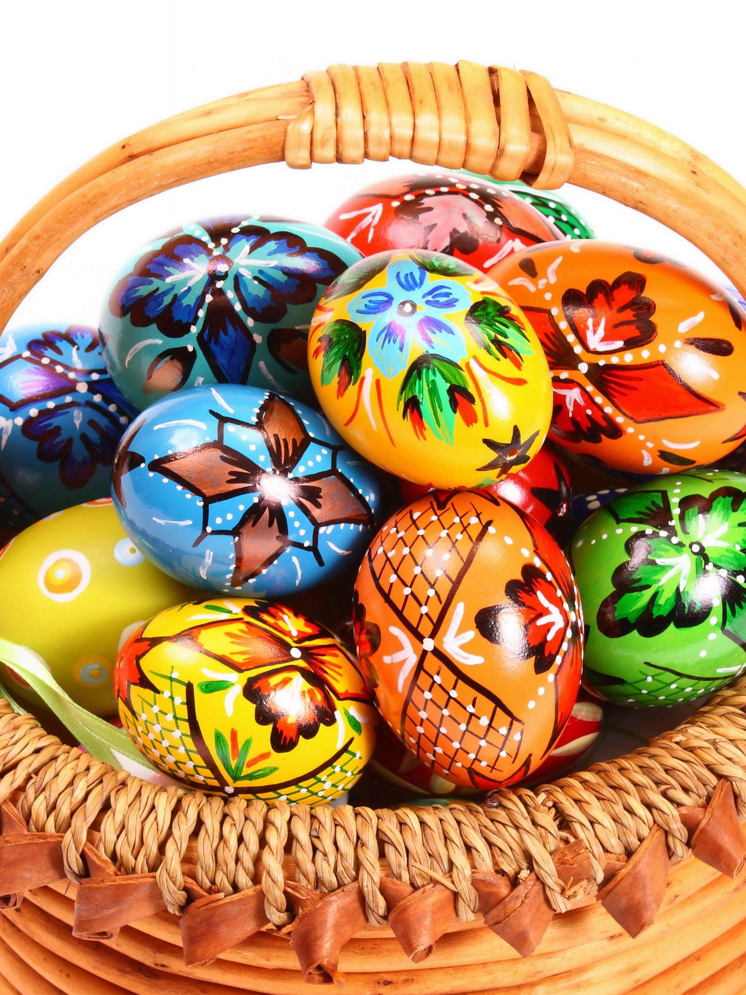 Easter Basket Of Eggs