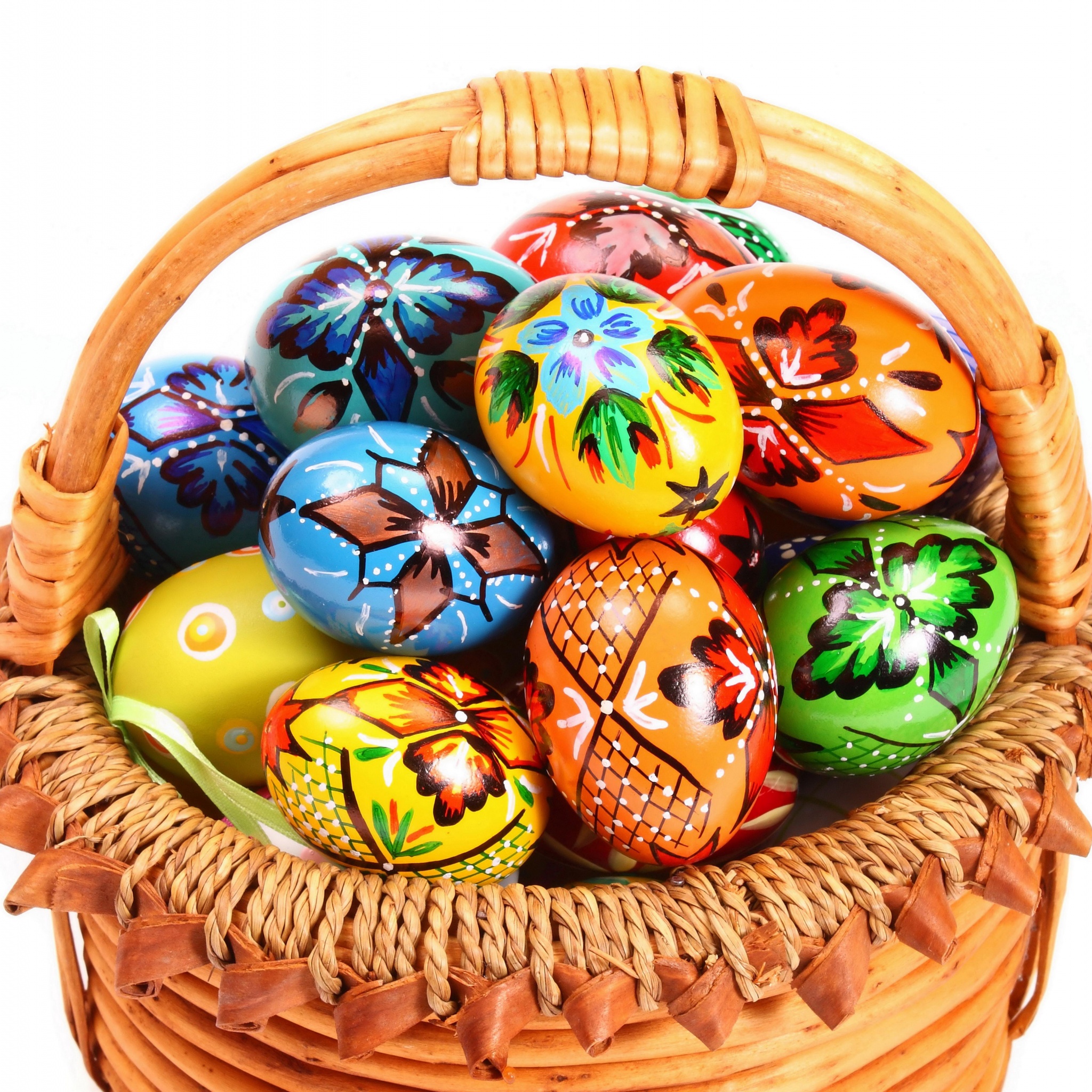 Easter Basket Of Eggs