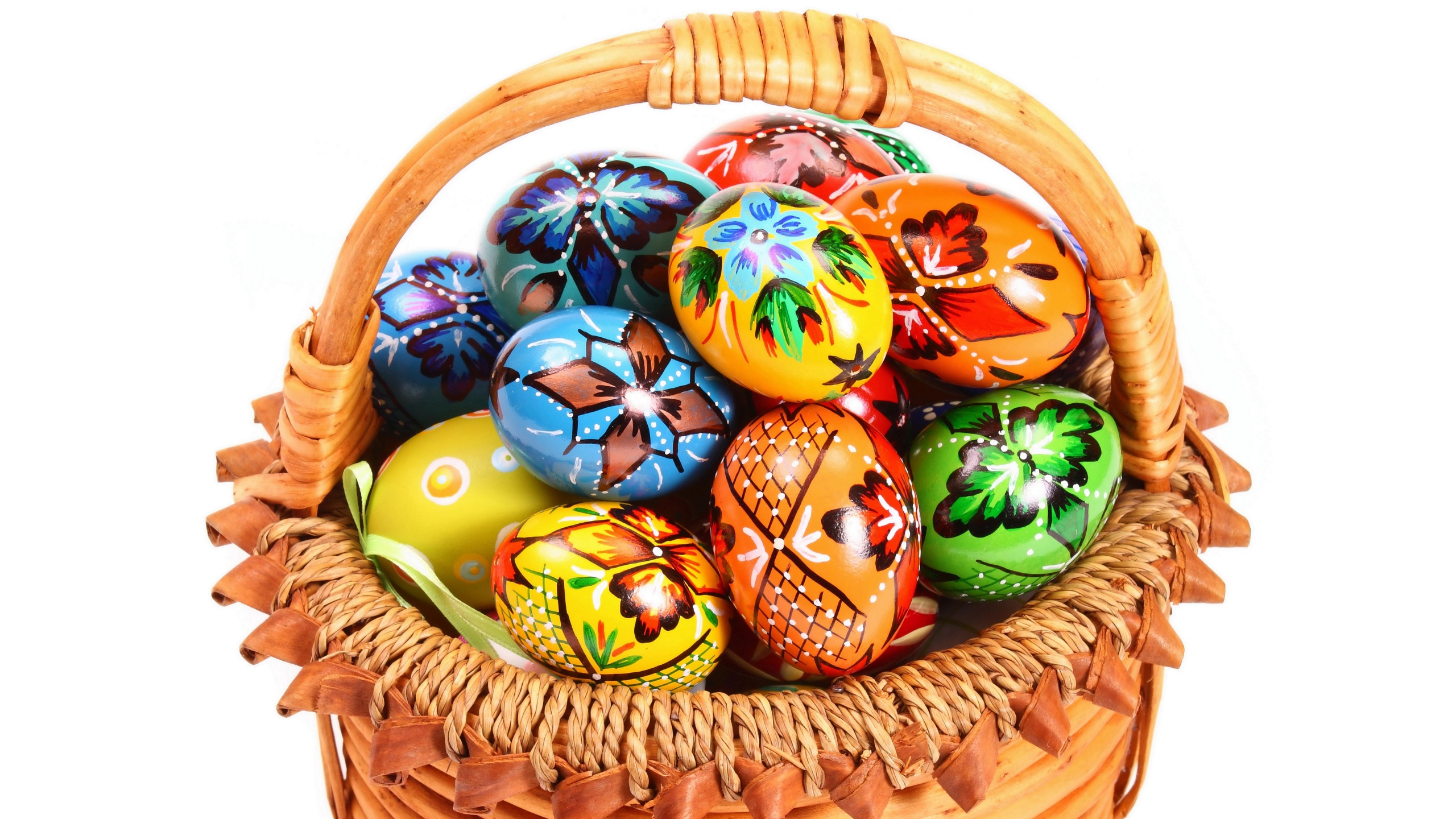 Easter Basket Of Eggs