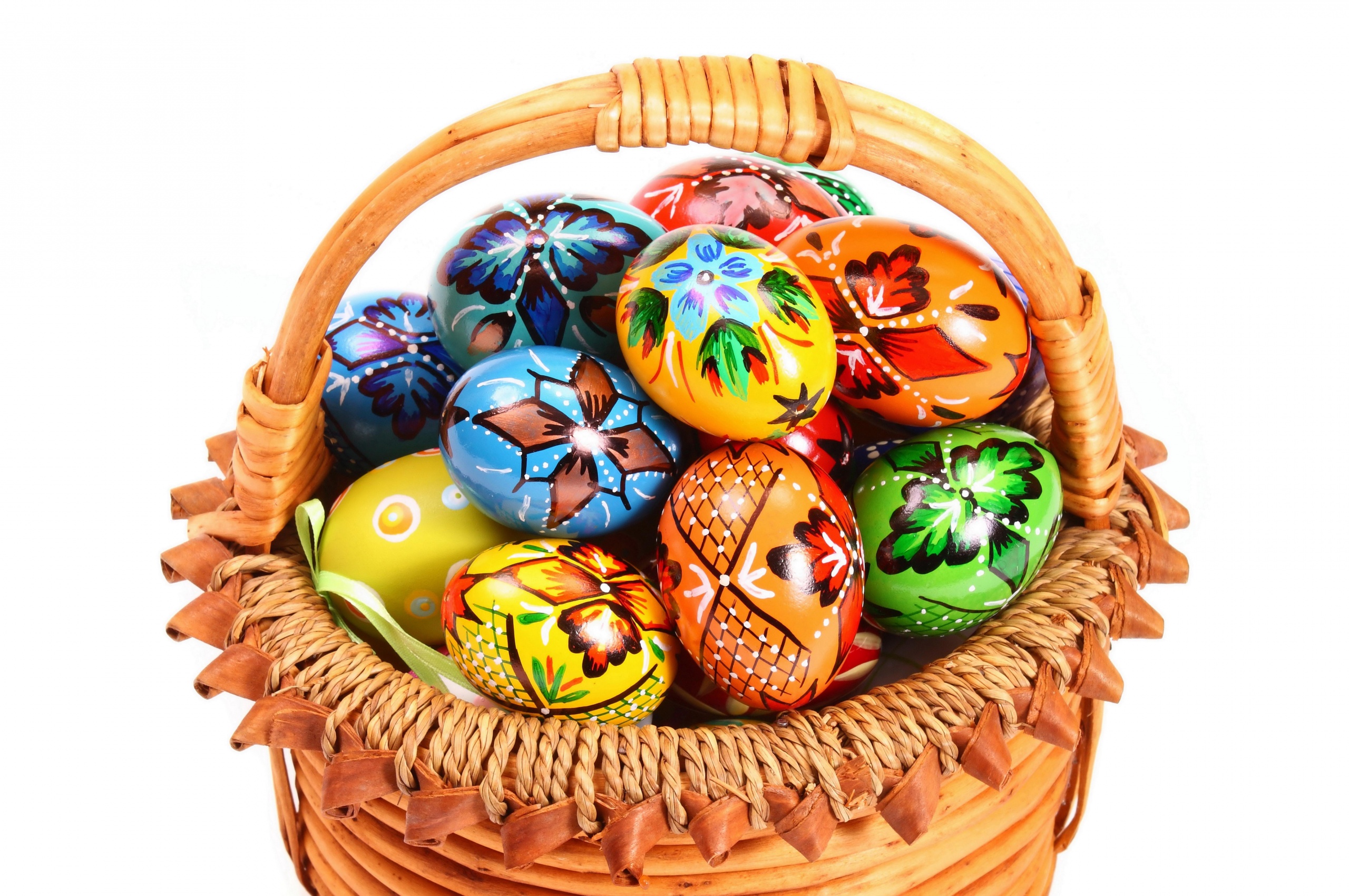 Easter Basket Of Eggs