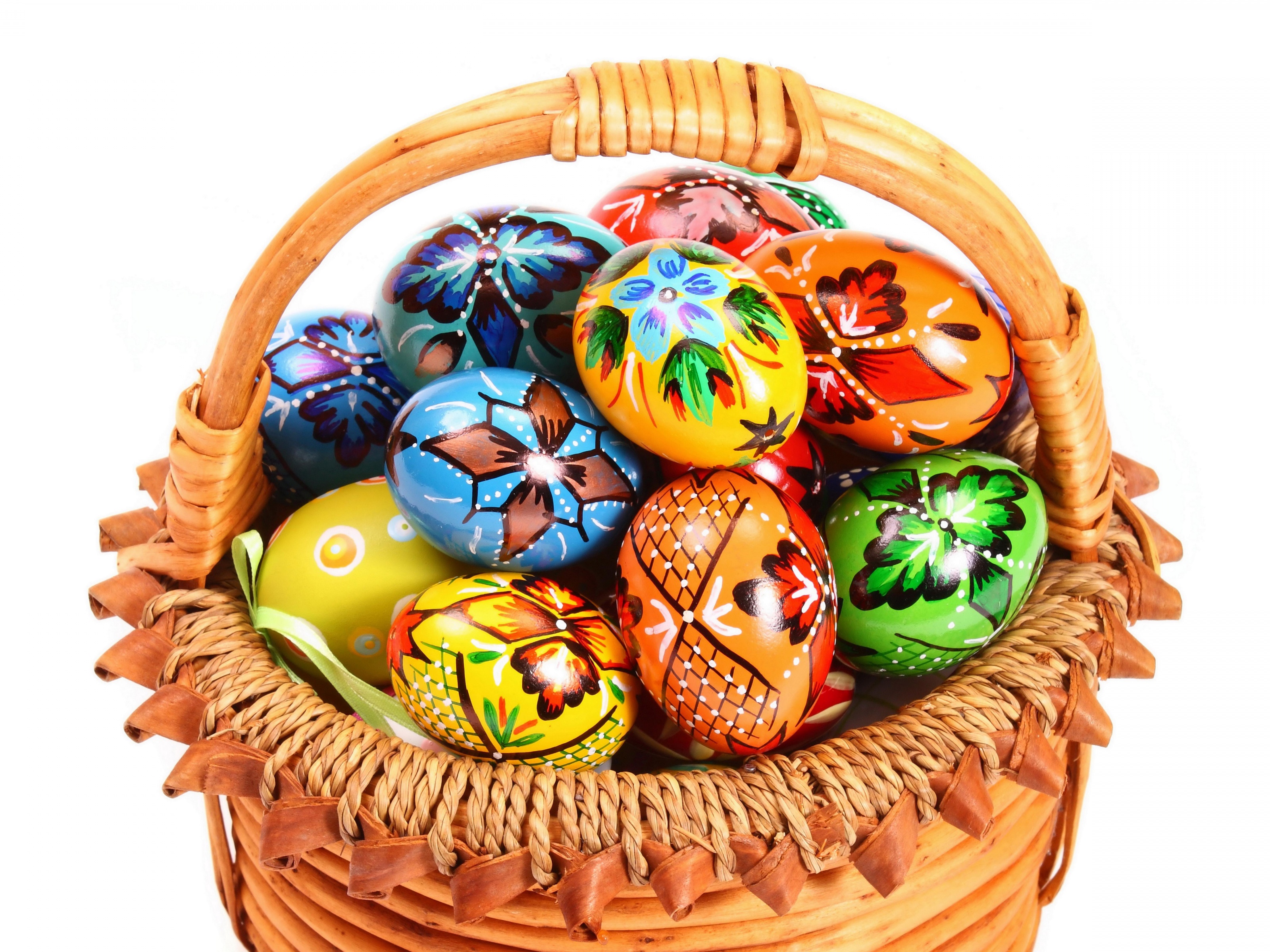 Easter Basket Of Eggs