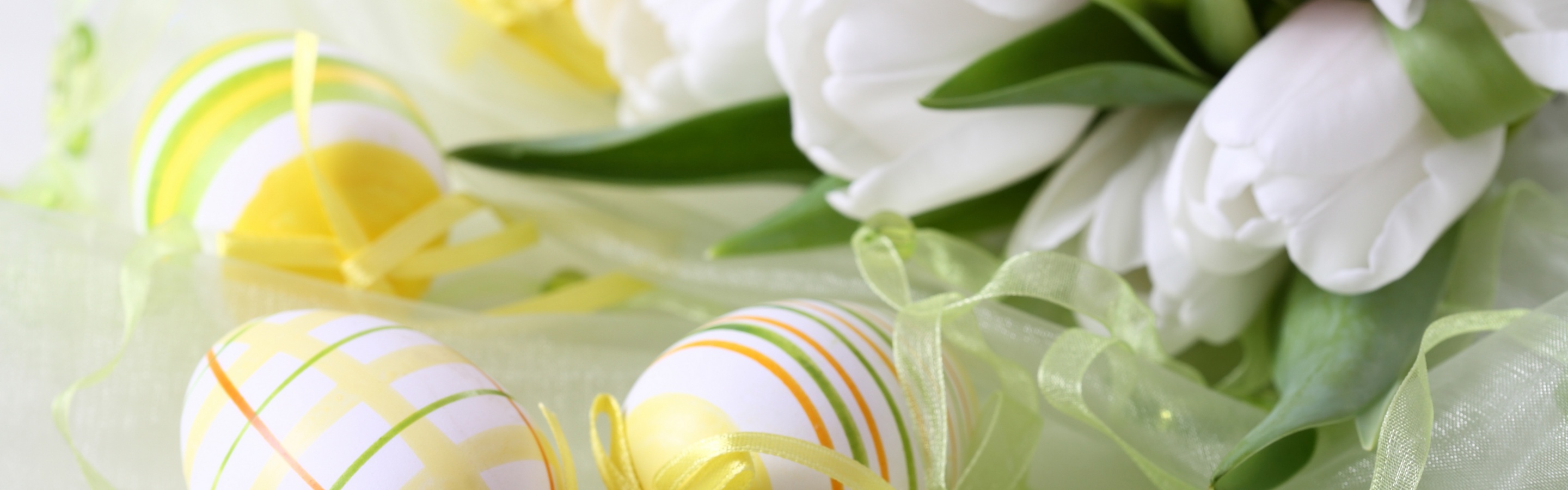 Easter Eggs And Flowers