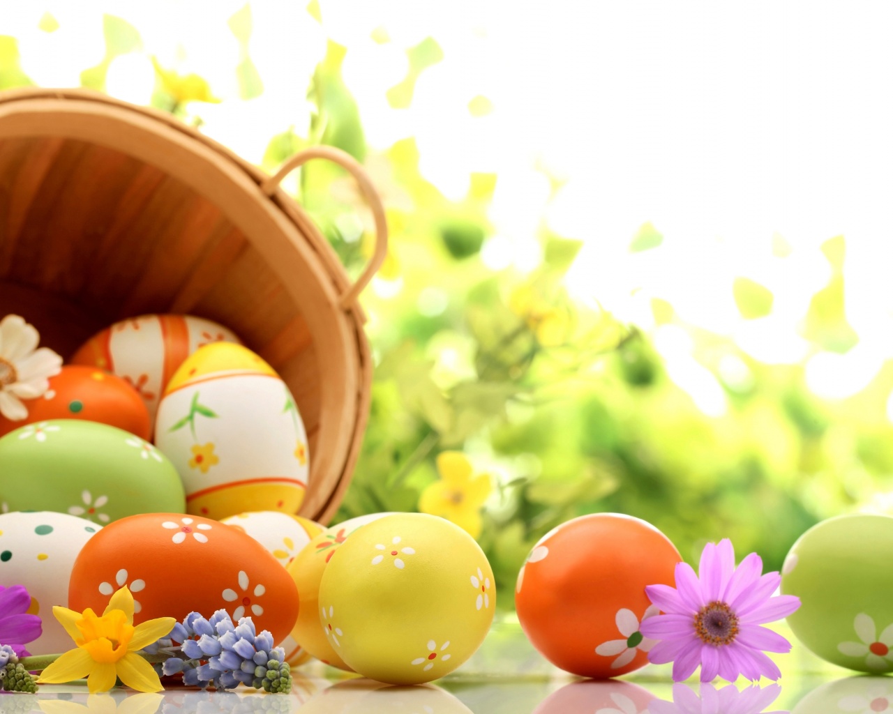 Easter Eggs Spring Wallpaper