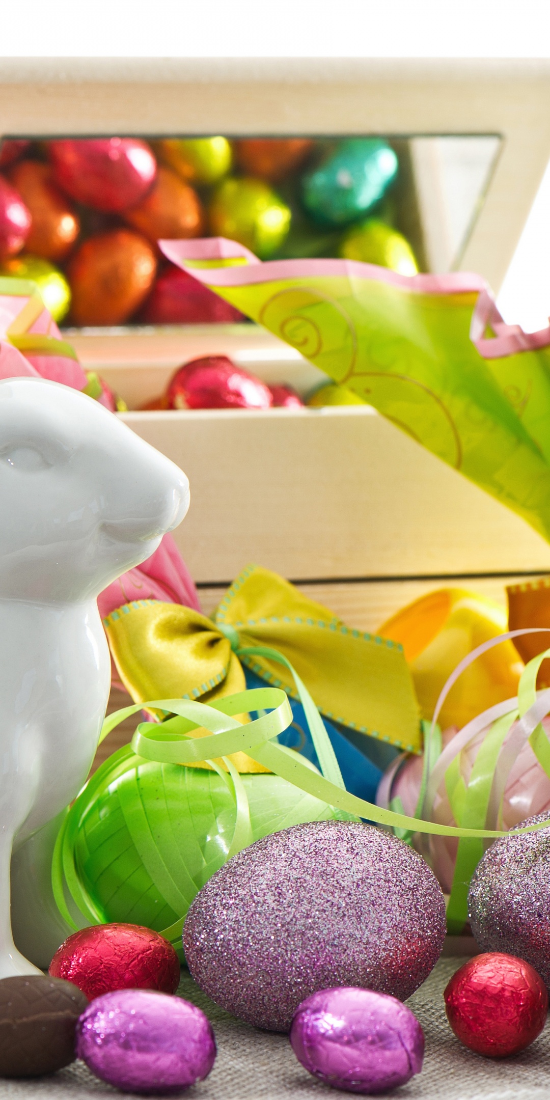 Easter With Bunny Decor And Eggs