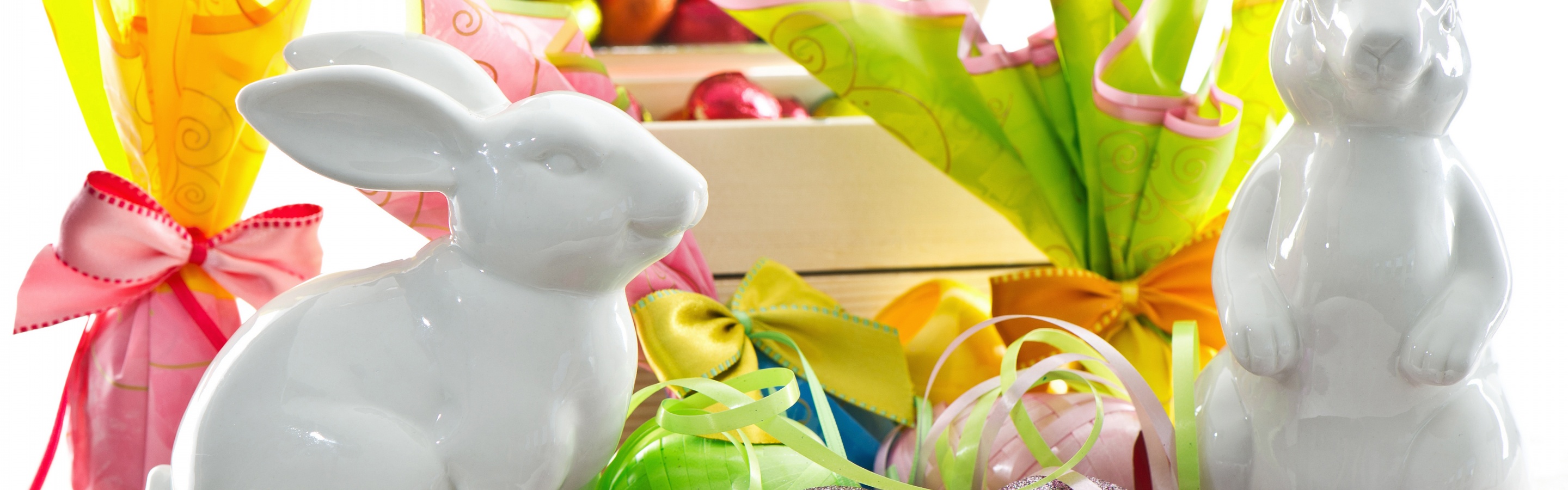 Easter With Bunny Decor And Eggs