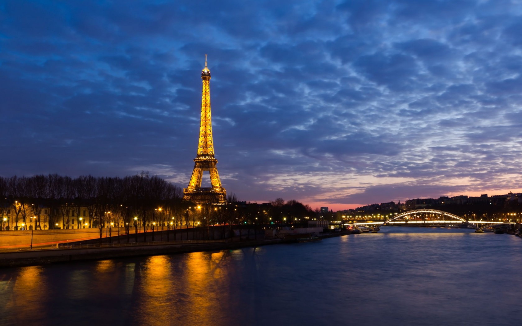 Eiffel Tower Sunset Architecture City Dusk Famous