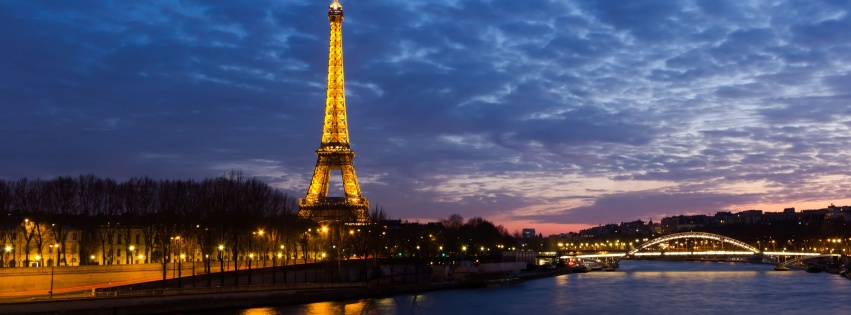 Eiffel Tower Sunset Architecture City Dusk Famous