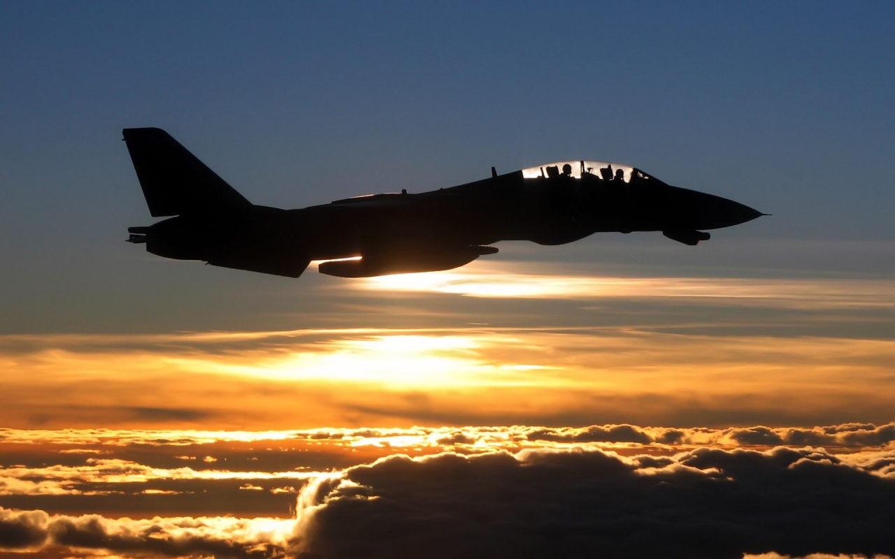 F 14 Tomcat Sunset