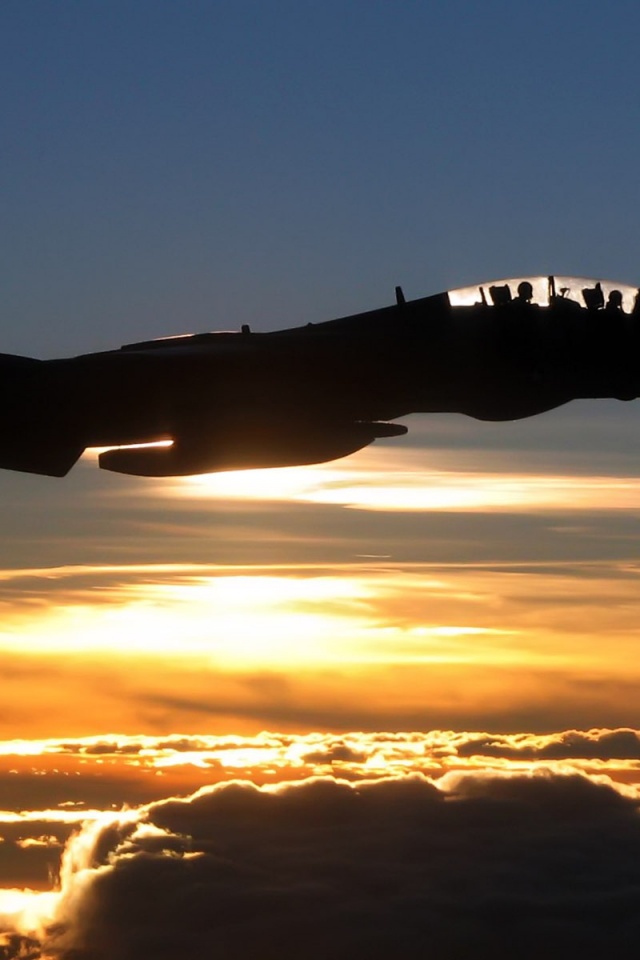 F 14 Tomcat Sunset