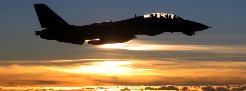 F 14 Tomcat Sunset