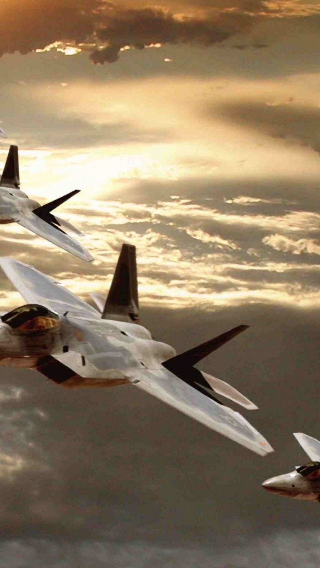 F-22 Raptor Flight Formation