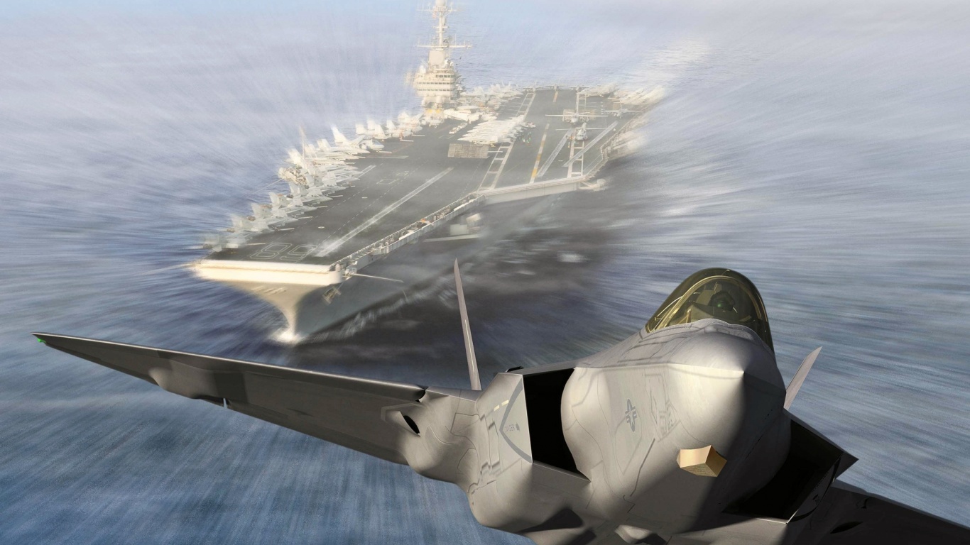 F22 Raptor Planes Aircraft Carriers