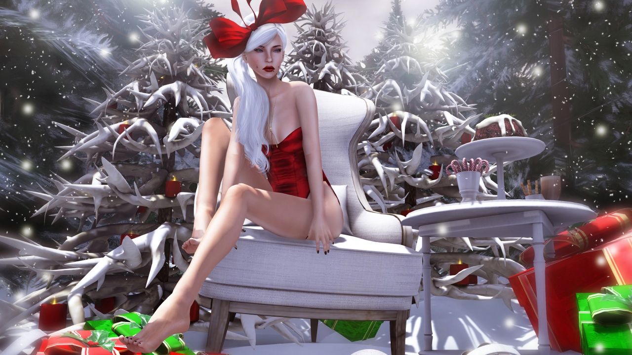 Fantasy Girl Christmas Snow Gifts