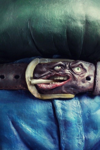 Fat Funny Belts Sculpture Clay