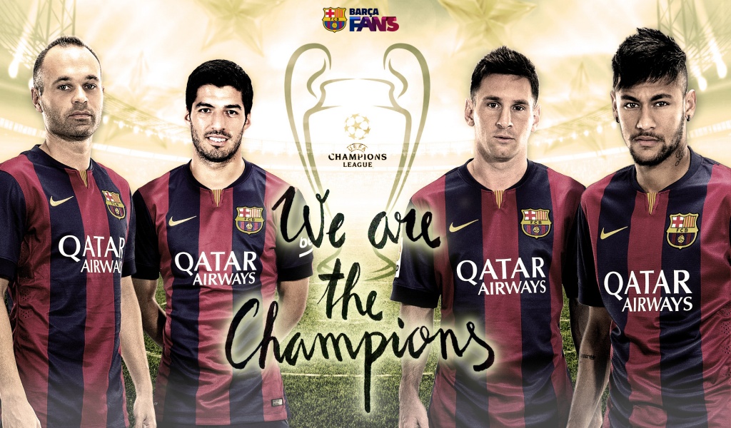 FC Barcelona 2015 CL Winners