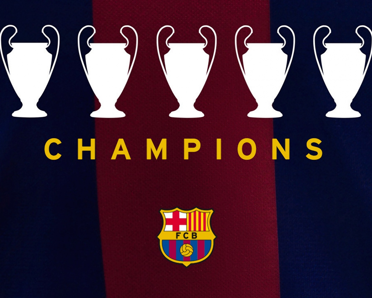 FC Barcelona 2015 Five UCL Champions