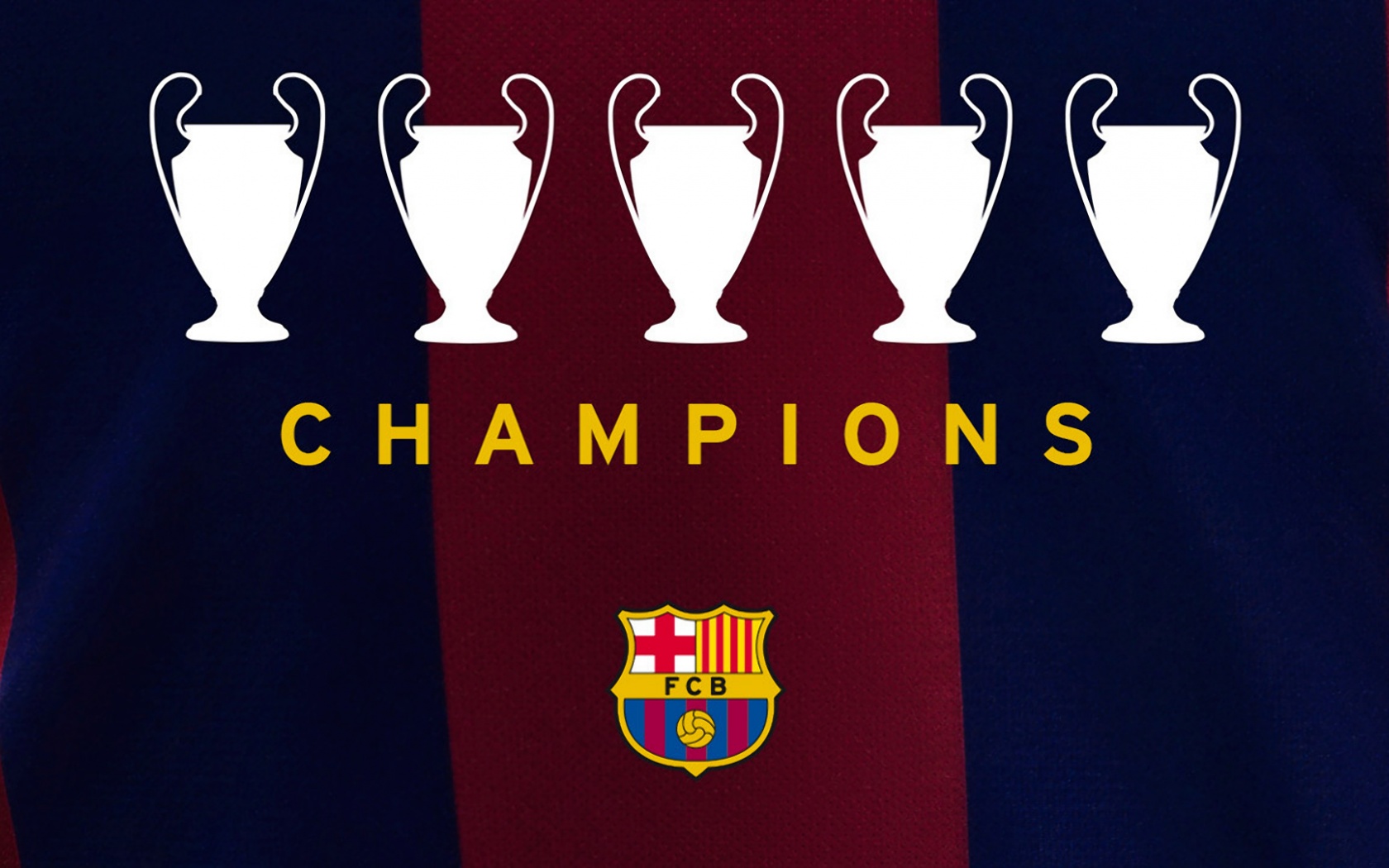 FC Barcelona 2015 Five UCL Champions