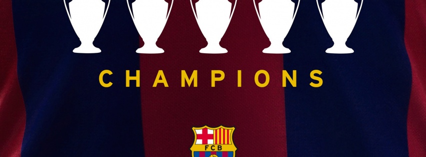 FC Barcelona 2015 Five UCL Champions