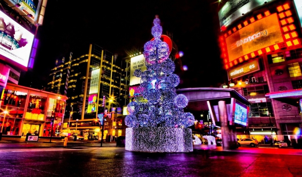 Festive New Year Street Night Area