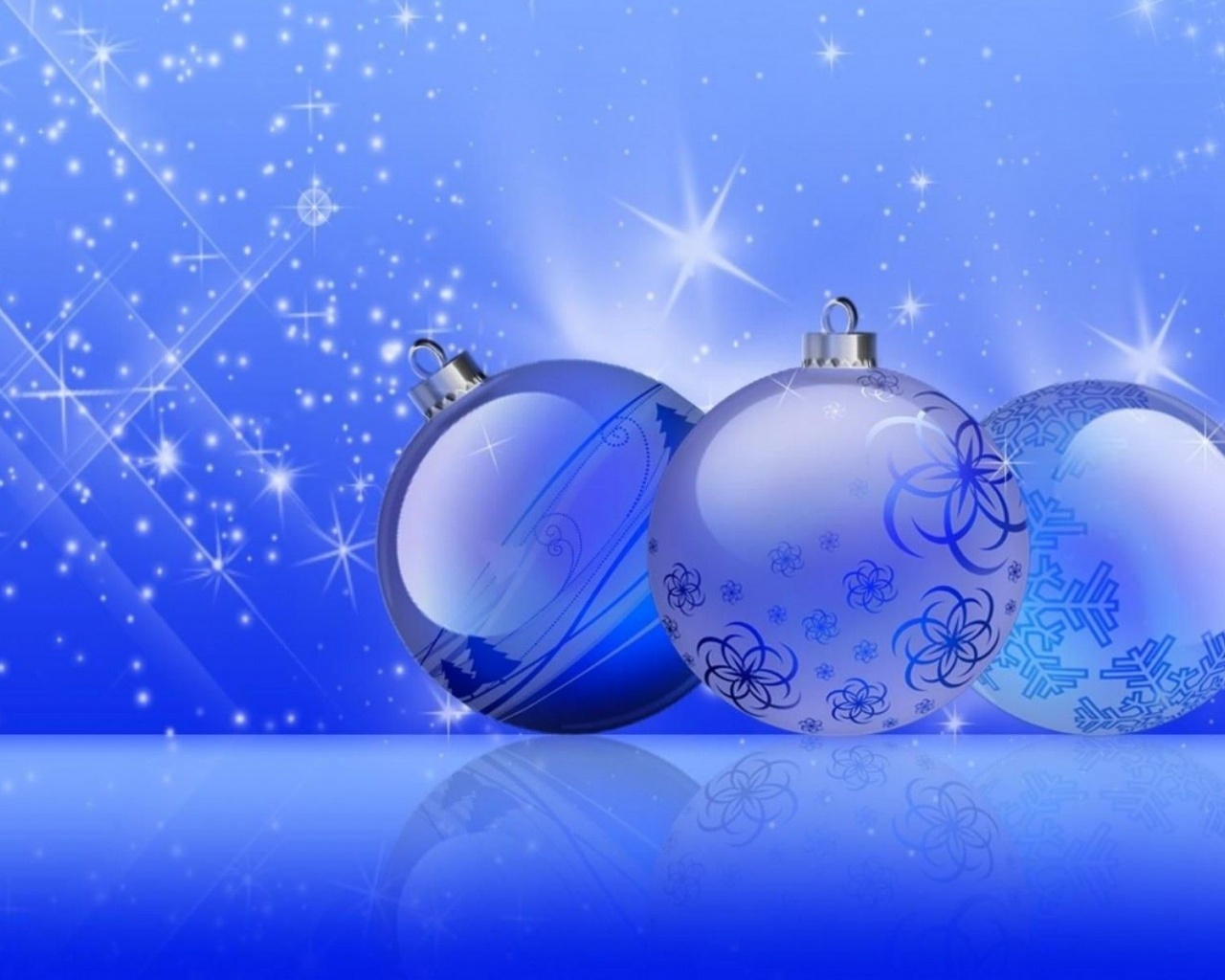 Festive New Year Twinkling Noliday Blue Background