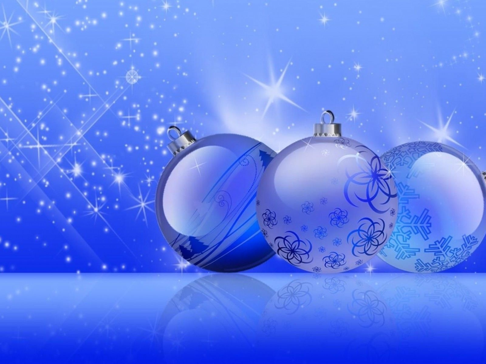 Festive New Year Twinkling Noliday Blue Background