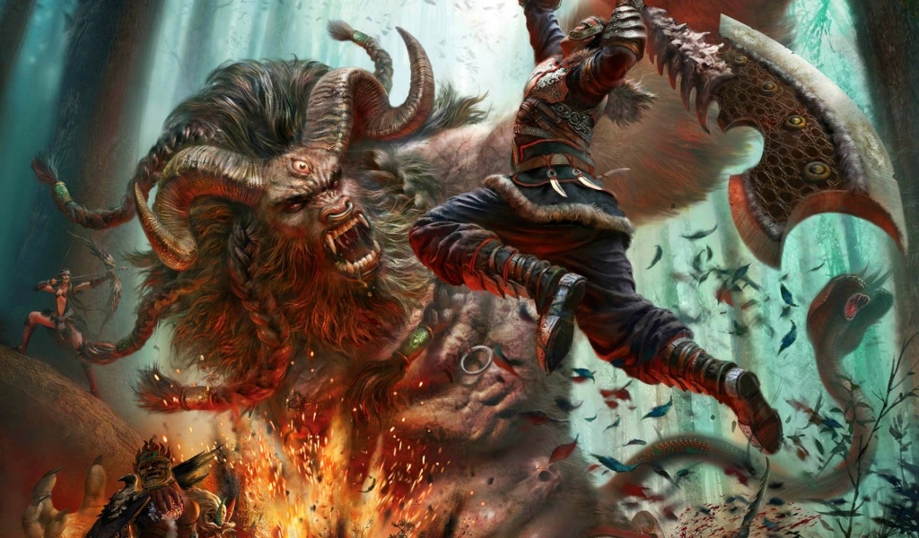 Fight Vs The Great Minotaur