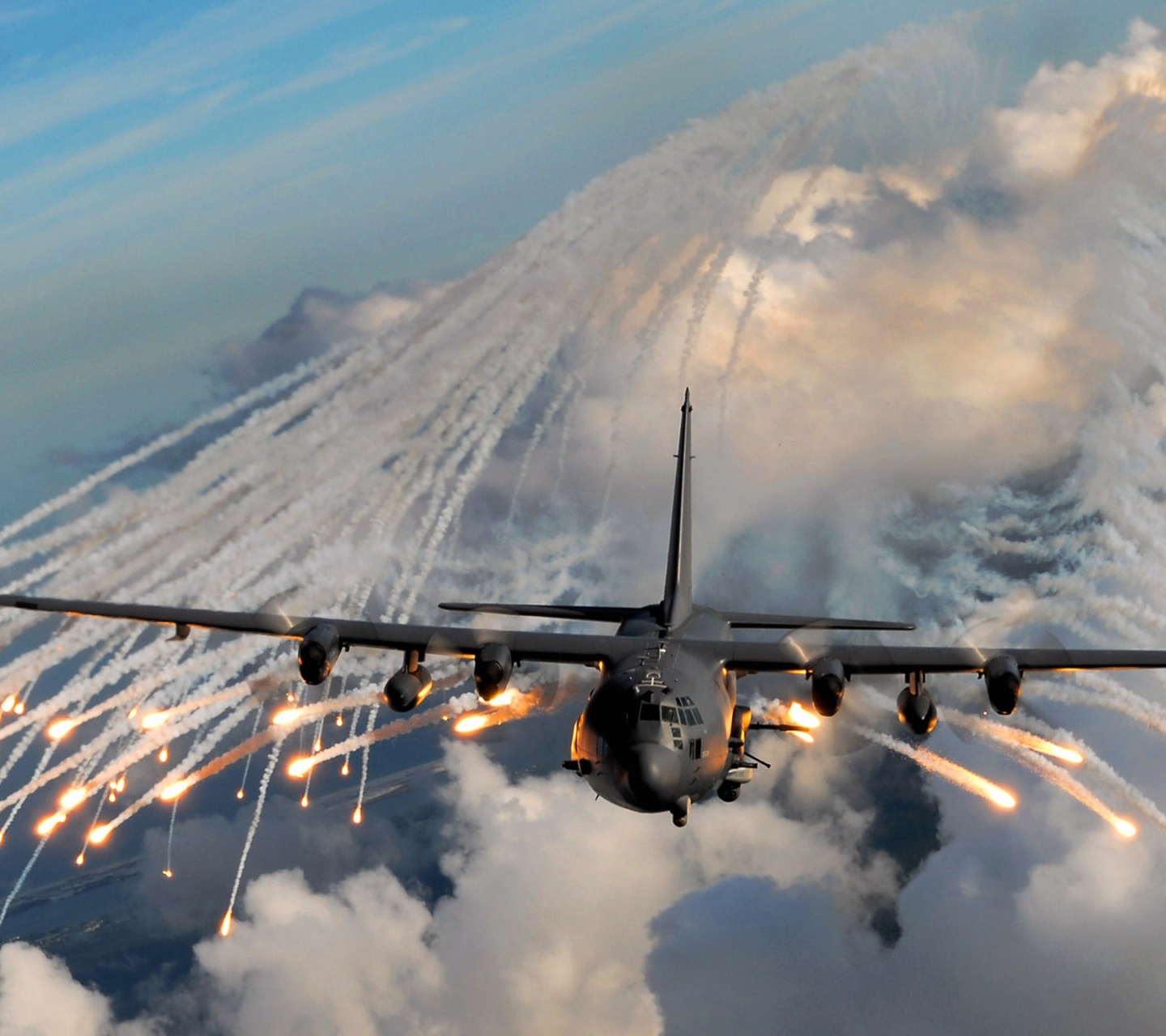 Fighter In The Hail Of Bullets In Flight