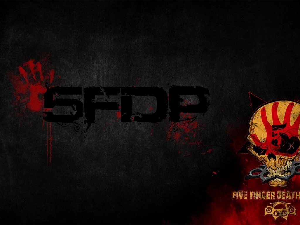 Finger Death Punch Logo Skull Sign Blood