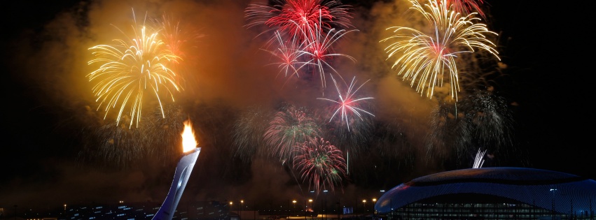 Fireworks Sochi 2014 Olympics Closed